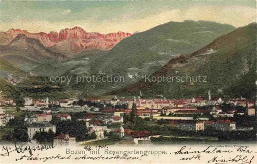 AK / Ansichtskarte Bozen  BOLZANO Suedtirol IT mit Rosengartengruppe