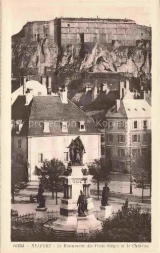 AK / Ansichtskarte BELFORT 90 Le Monument des Trois Sieges et le Chateau