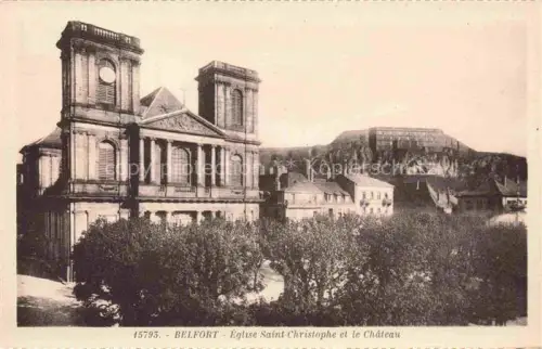 AK / Ansichtskarte BELFORT 90 Eglise Saint Christophe et le Chateau