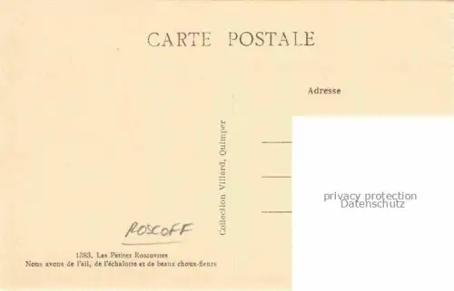 AK / Ansichtskarte ROSCOFF 29 Finistere Les Petites Roscovites