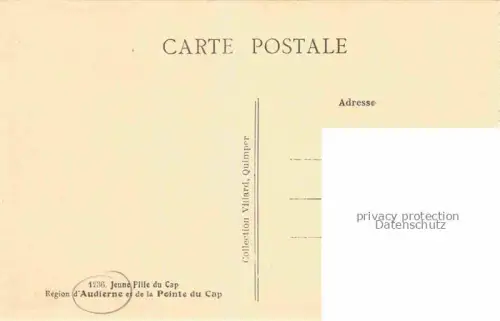 AK / Ansichtskarte Audierne QUIMPER 29 Finistere Jeune Fille du Cap 