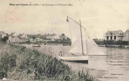 AK / Ansichtskarte Misy-sur-Yonne PROVINS 77 Seine-et-Marne Le Canotage sur l'Yonne à Misy
