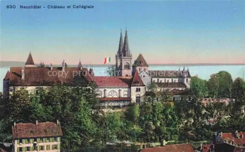 AK / Ansichtskarte Neuchatel NE Chateau et Collegiale