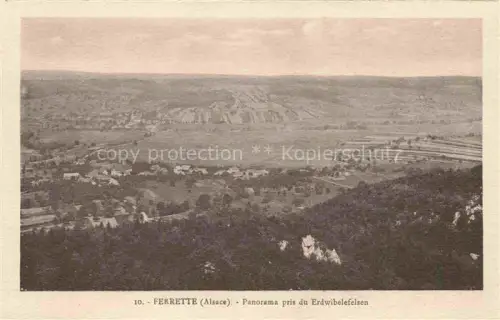 AK / Ansichtskarte Ferrette Pfirt Alsace 68 Haut-Rhin Panorama pris du Erdwibelefelsen