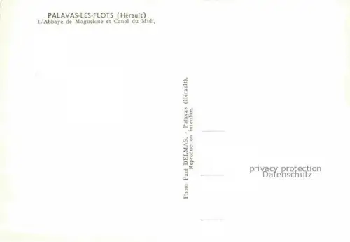 AK / Ansichtskarte PALAVAS-LES-FLOTS 34 L'Abbaye de Maguelone et Canal du Midi Vue aerienne