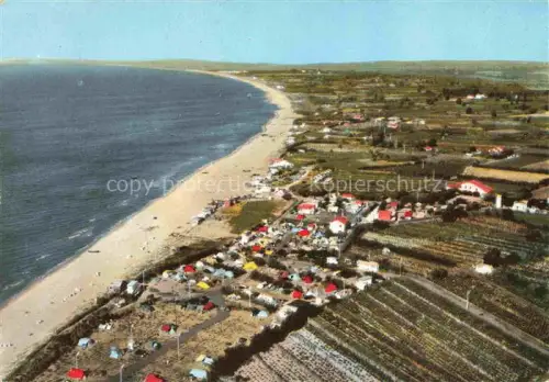 AK / Ansichtskarte Vias-sur-Mer Beziers 34 Herault Farinette Plage Vue generale aerienne de la plage