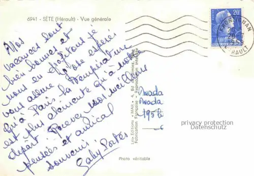 AK / Ansichtskarte SETE Cette 34 Herault Vue generale