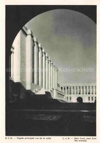 AK / Ansichtskarte GENEVE Genf GE Palais et batiment du Conseil Facade principale vue de la voute