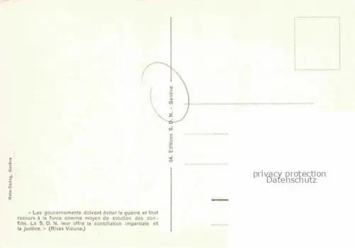 AK / Ansichtskarte GENEVE Genf GE Palais et batiment du Conseil Facade principale vue de la voute