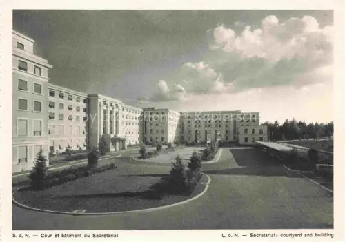 AK / Ansichtskarte GENEVE Genf GE Palais et batiment du Conseil Cour et batiment du Secretariat
