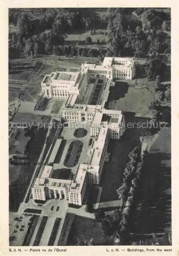 AK / Ansichtskarte GENEVE Genf GE Vue d'avion du Palais