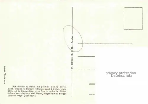 AK / Ansichtskarte GENEVE Genf GE Vue d'avion du Palais