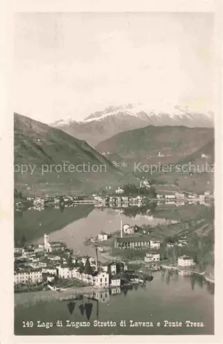 AK / Ansichtskarte Lago di LUGANO TI Stretto di Lavena e Ponte Tresa
