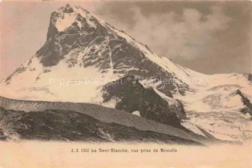 AK / Ansichtskarte Bricolla Berghuette Evolene VS La Dent Blanche