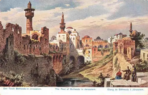 AK / Ansichtskarte Jerusalem  Yerushalayim Israel Der Teich Bethesda