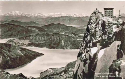 AK / Ansichtskarte Monte-Generoso 1704m Lugano TI Vista verso Monte Rosa