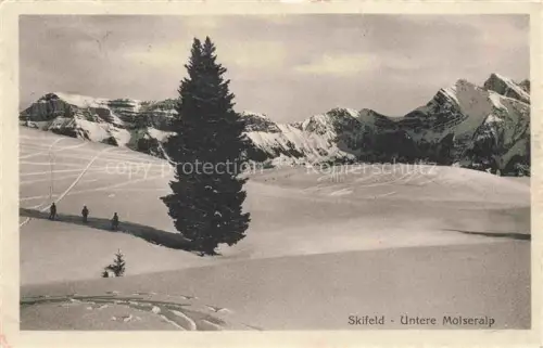 AK / Ansichtskarte Molseralp Flums SG Skipiste