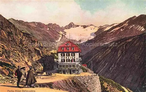 AK / Ansichtskarte Furka 2431m UR Hotel Bellevedere