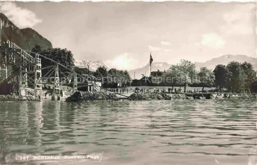 AK / Ansichtskarte MONTREUX  VD Plage