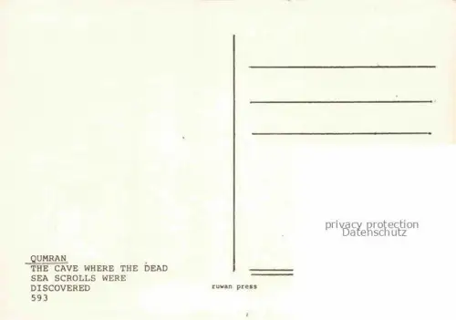 AK / Ansichtskarte Qumran Israel The Cave where the Dead Sea scrolls were discovered