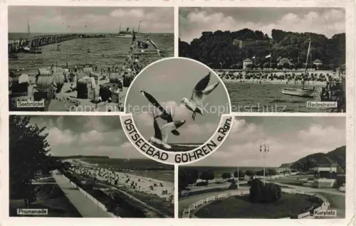 AK / Ansichtskarte GoeHREN  Ostseebad Ruegen Seebruecke Badestrand Promenade Kurplatz