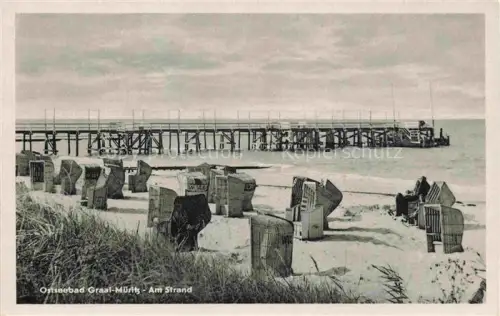AK / Ansichtskarte Graal-Mueritz Ostseebad Strand Seebruecke
