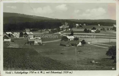 AK / Ansichtskarte Fleckl Fichtelgebirge Oberwarmensteinach Bayern mit Ochsenkopf