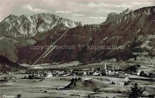 AK / Ansichtskarte Pfronten Bayern Panorama mit Breitenbergbahn
