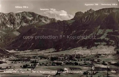 AK / Ansichtskarte Pfronten Bayern mit Rossberg Aggenstein Bergstation und Trasse der Breitenbergbahn