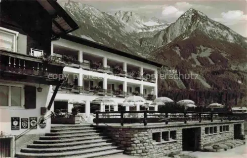 AK / Ansichtskarte Langenwang Fischen Oberstdorf Allgaeu Bayern Hotel Pension Sonnenbichl Terrasse