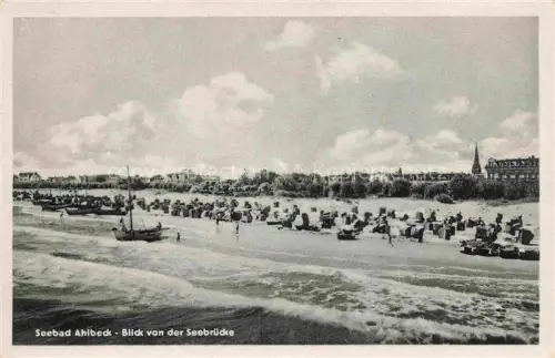 AK / Ansichtskarte AHLBECK HERINGSDORF Insel Usedom Ostseebad Blick von der Seebruecke