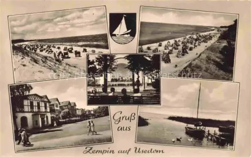 AK / Ansichtskarte Zempin Ostseebad Strandpartien Hotels Panorama