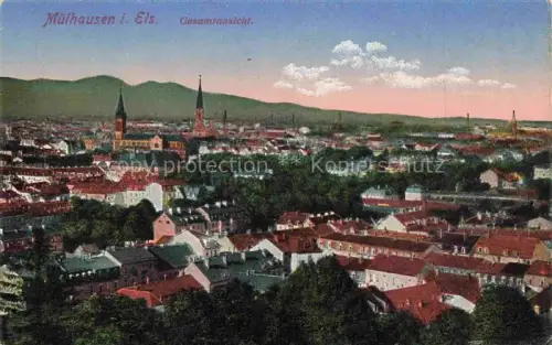 AK / Ansichtskarte Muelhausen Elsass Panorama