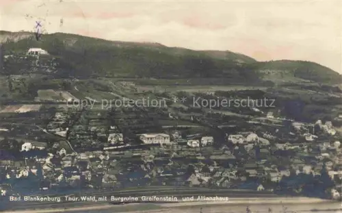 AK / Ansichtskarte Bad Blankenburg mit Burgruine Greifenstein und Allianzhaus