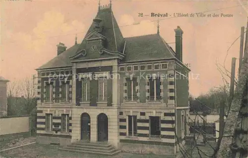 AK / Ansichtskarte Breval Mantes-la-Jolie 78 Yvelines Hôtel de Ville et des Postes