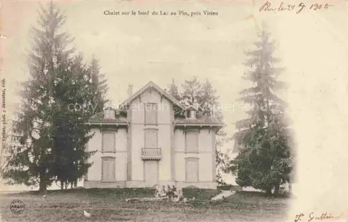 AK / Ansichtskarte Lac au Pin Virieu-sur-Bourbre 38 Isere Chalet sur le bord du lac