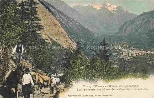AK / Ansichtskarte Bourg-d Oisans GRENOBLE 38 Isere Vue générale et la Chaine de Belledonne sur le chemin des Mines des la Gardette