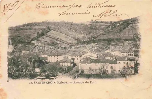 AK / Ansichtskarte Sainte-Croix-Volvestre Saint-Girons 09 Ariege Vue générale Avenue du Pont