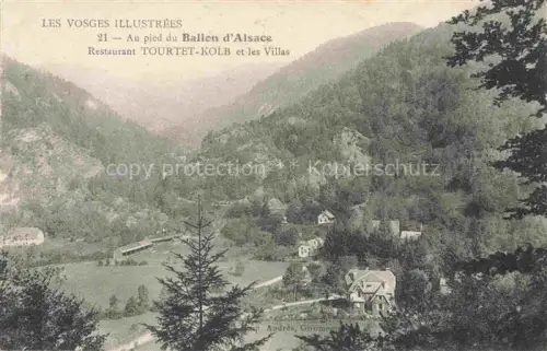 AK / Ansichtskarte Ballon d Alsace Sewen 68 Haut-Rhin Restaurant Tourtet-Kolb et les villas