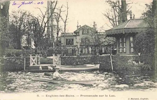 AK / Ansichtskarte Enghien-les-Bains 95 Val-d Oise Promenade sur le lac