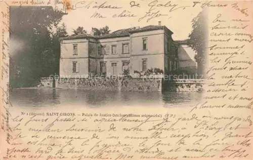 AK / Ansichtskarte St-Girons 09 Ariege Palais de Justice ancien château seigneurial