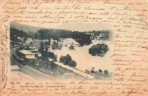 AK / Ansichtskarte Salies-du-Salat Saint-Gaudens 31 Haute-Garonne Vue générale Le Salat Rivière