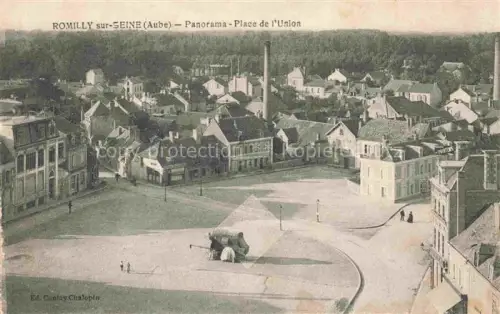 AK / Ansichtskarte Romilly-sur-Seine Nogent-sur-Seine 10 Aube Panorama Place de l'Union