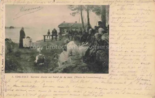 AK / Ansichtskarte EDELFELT A. Kuenstlerkarte Service Divin Mer Luxemburg Musée 