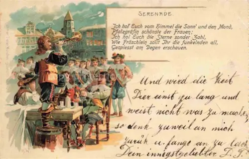 AK / Ansichtskarte Trompeter von Saeckingen SCHEFFEL Serenade Litho