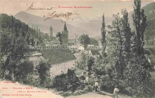 AK / Ansichtskarte Erce Aulus-les-Bains Saint-Girons 09 Ariege Vue générale Eglise Pyrénées Ariégeoises