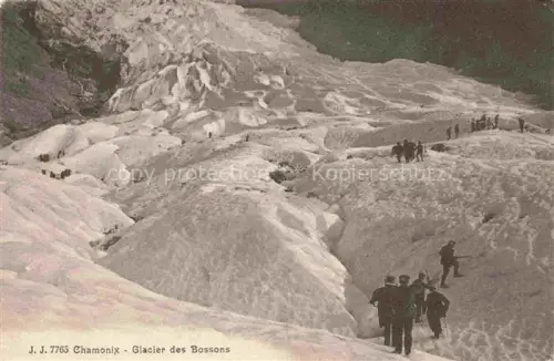 AK / Ansichtskarte CHAMONIX 74 Haute-Savoie Glacier des Bossons Bergsteiger Gletscher