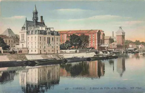 AK / Ansichtskarte CORBEIL -Essonnes 91 Essone Hôtel de Ville et le Moulin