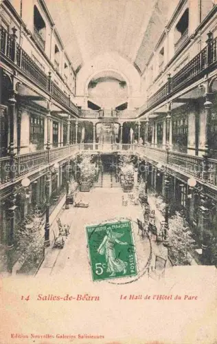 AK / Ansichtskarte Salies-de-Bearn PAU 64 Pyrenees-Atlantiques Le Hall de l'Hôtel du Parc
