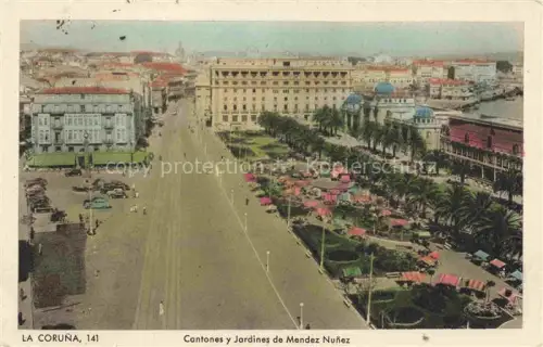 AK / Ansichtskarte LA CORUNA A Coruna ES Cantones y Jardines de Mendez Nunez